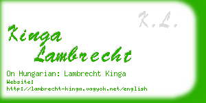 kinga lambrecht business card